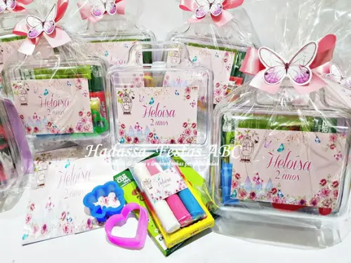 Maleta com Kit para Colorir Tema Jardim Encantado