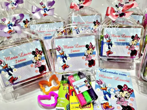 Maleta com Kit para Colorir Tema Minnie e Margarida
