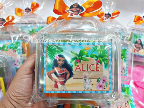 Maleta com Kit para Colorir Tema Moana
