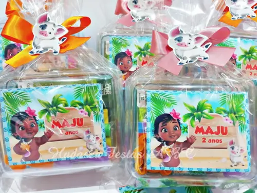 Maleta com Kit para Colorir Tema Moana Baby
