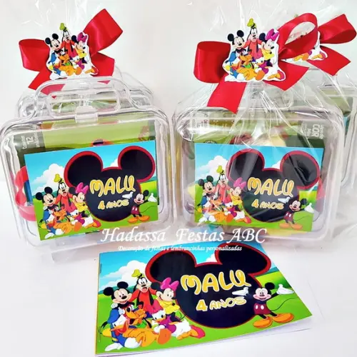 Maleta com Kit para Colorir Tema Turma do Mickey