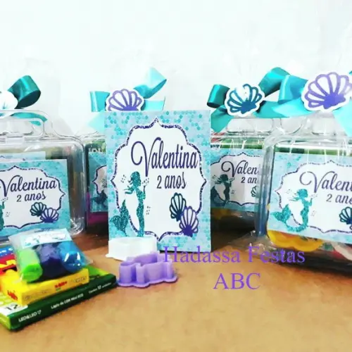 Maleta com Kit para Colorir Tema Sereia
