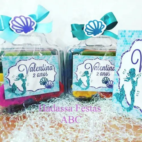Maleta com Kit para Colorir Tema Sereia