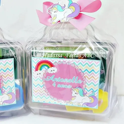 Maleta com Kit para Colorir Tema Unicórnio