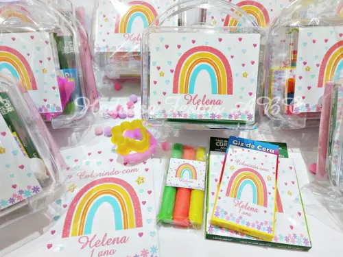 Maleta com Kit Pintura Arco Íris Boho
