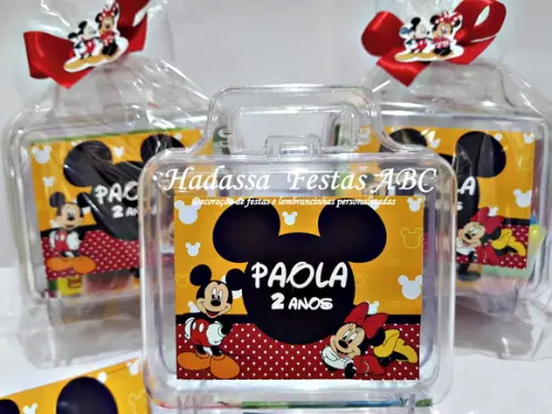 Maleta Personalizada com Kit para Colorir Tema Mickey