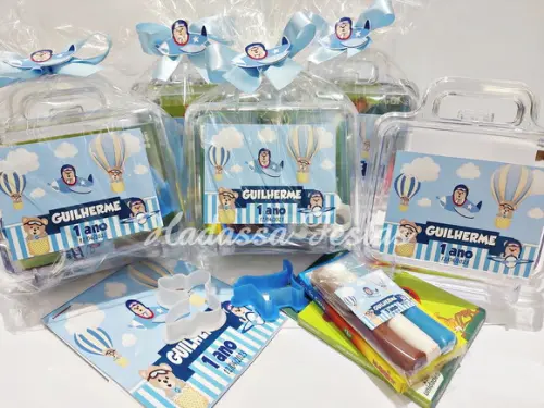 Maleta Personalizada com Kit Pintura Urso Aviador
