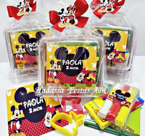 Maleta Personalizada com Kit para Colorir Tema Mickey