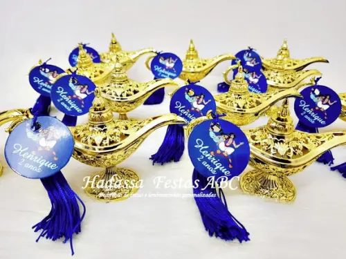 Mini Lâmpada Aladim Dourada