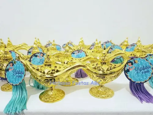 Mini Lampadas Dourada Personalizadas