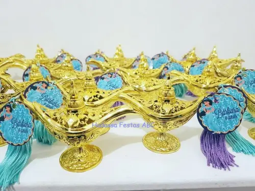 Mini Lampadas Dourada Personalizadas