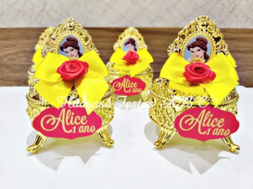 Mini Porta Joia Luxo Princesa Bela