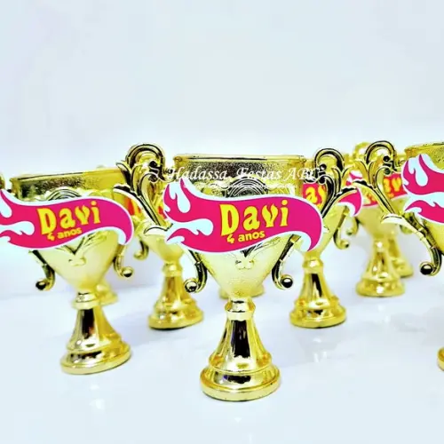 Mini Troféu Personalizado Tema Hot Wheels