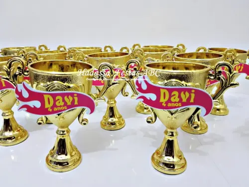 Mini Troféu Personalizado Tema Hot Wheels