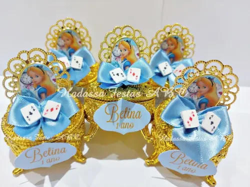 Porta Joia Luxo Alice no País das Maravilhas