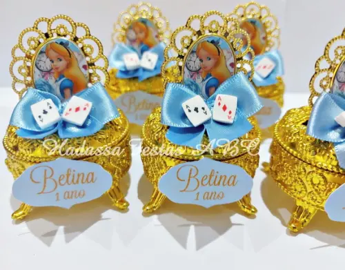 Porta Joia Luxo Alice no País das Maravilhas