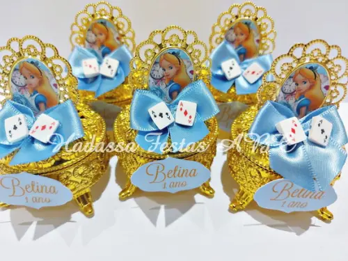 Porta Joia Luxo Alice no País das Maravilhas