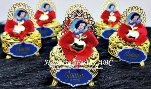 Porta Joia Luxo Branca de Neve com Tag