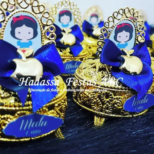Porta Joia Luxo Branca de Neve Cute com Tag