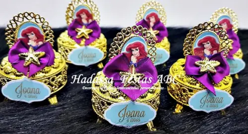 Porta Joia Luxo Princesa Ariel com Tag