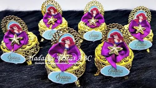 Porta Joia Luxo Princesa Ariel com Tag