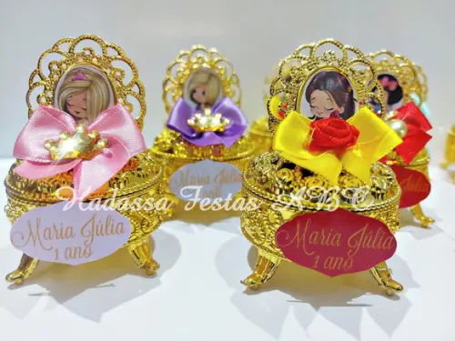 Porta Joia Luxo Princesas Cute com Tag