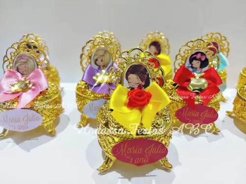 Porta Joia Luxo Princesas Cute com Tag