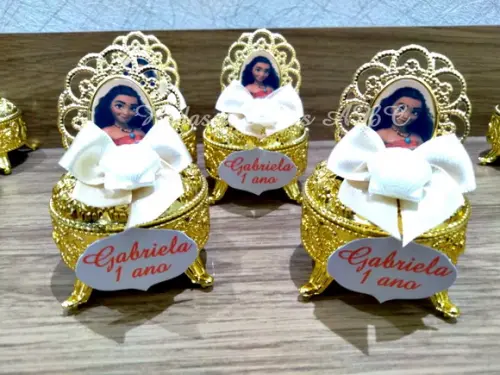Porta Joia Personalizado Luxo Moana Princesas