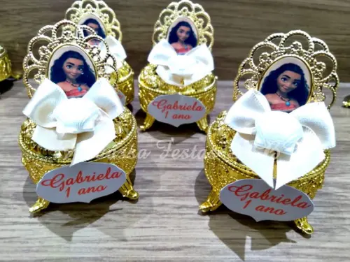 Porta Joia Personalizado Luxo Moana Princesas