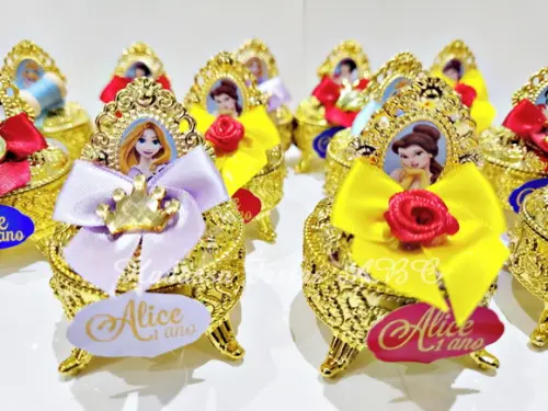 Porta Jóia Personalizado Princesas Lembrancinha Luxo