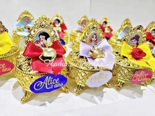 Porta Jóia Personalizado Princesas Lembrancinha Luxo