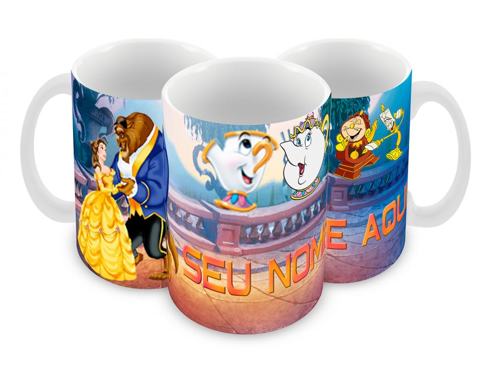 Caneca Polímero A bela e a Fera Personalizada