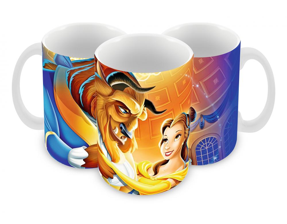 Caneca Polímero A bela e a Fera Personalizada