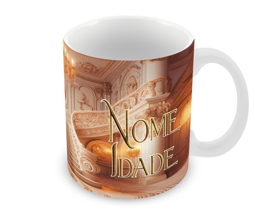Caneca Polímero A bela e a Fera Personalizada