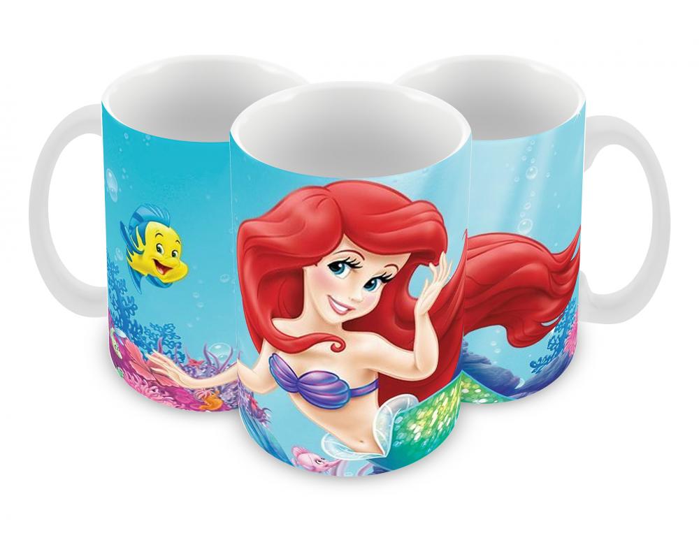 Caneca Polímero A pequena sereia Personalizada