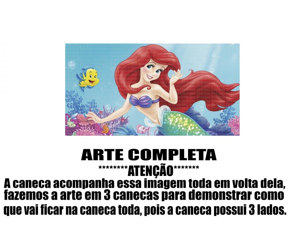 Caneca Polímero A pequena sereia Personalizada