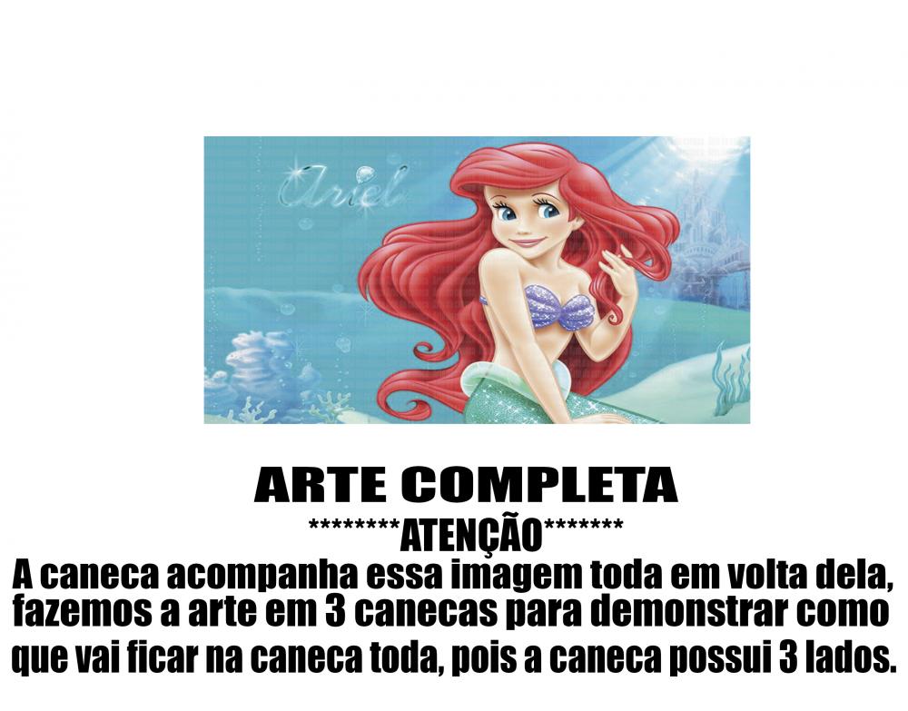 Caneca Polímero A pequena sereia Personalizada
