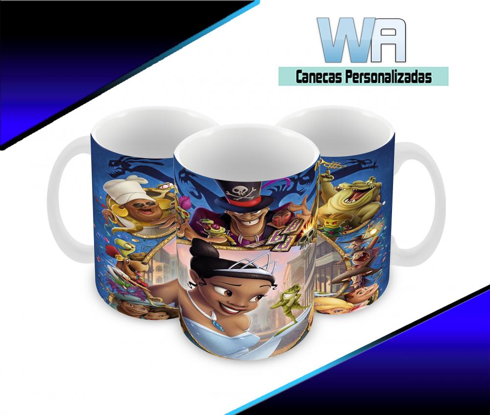 Caneca Polímero A Princesa e o Sapo Personalizada