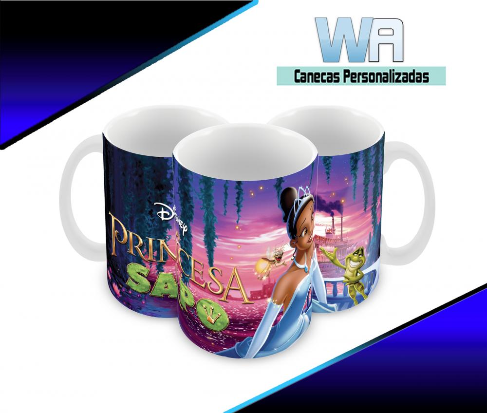 Caneca Polímero A Princesa e o Sapo Personalizada