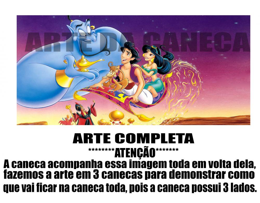 Caneca Polímero Aladdin Personalizada