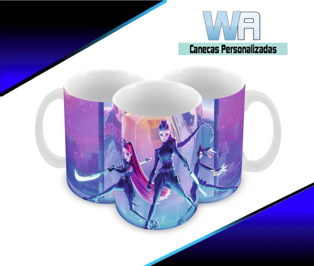 Caneca Polímero Guerreiras do K-Pop Personalizada