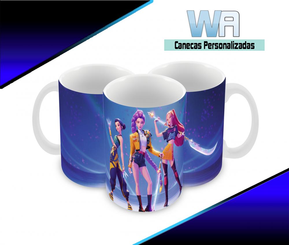 Caneca Polímero Guerreiras do K-Pop Personalizada