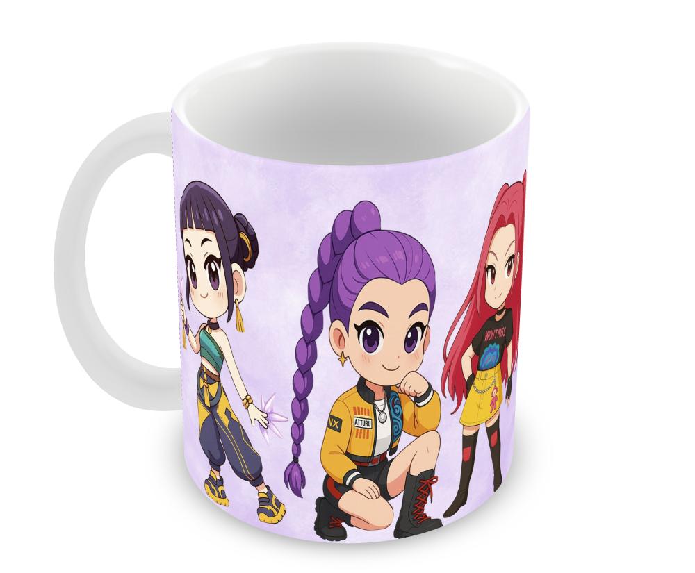 Caneca Polímero Guerreiras do K-Pop Personalizada