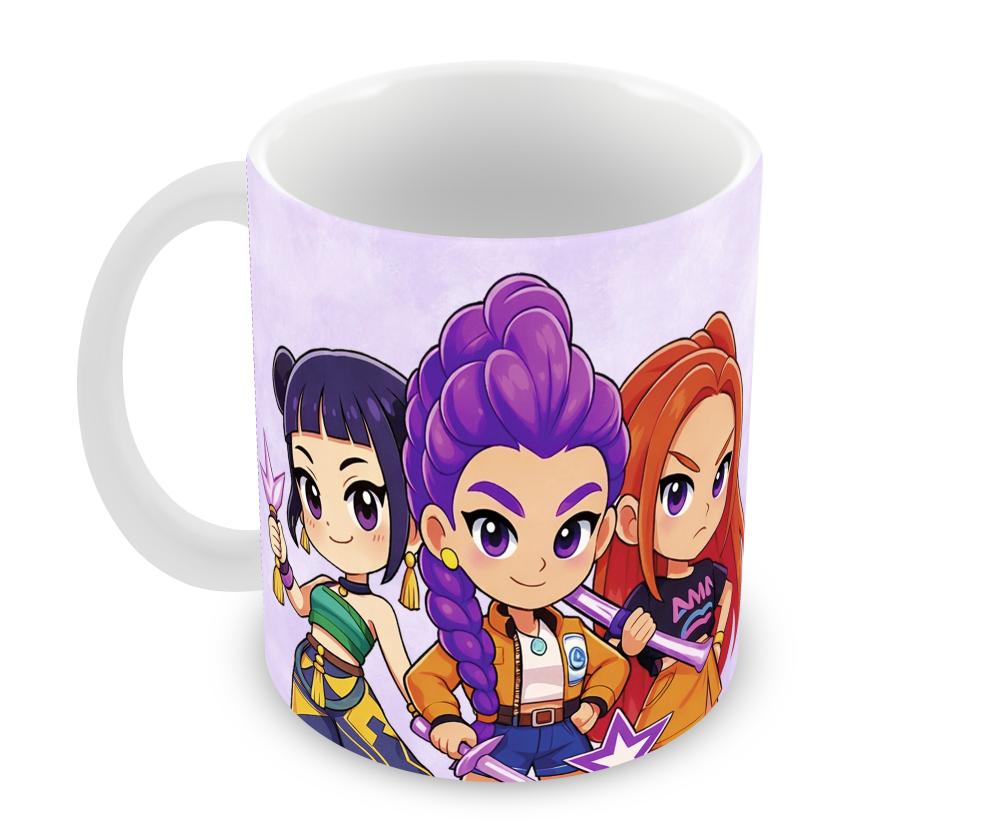 Caneca Polímero Guerreiras do K-Pop Personalizada