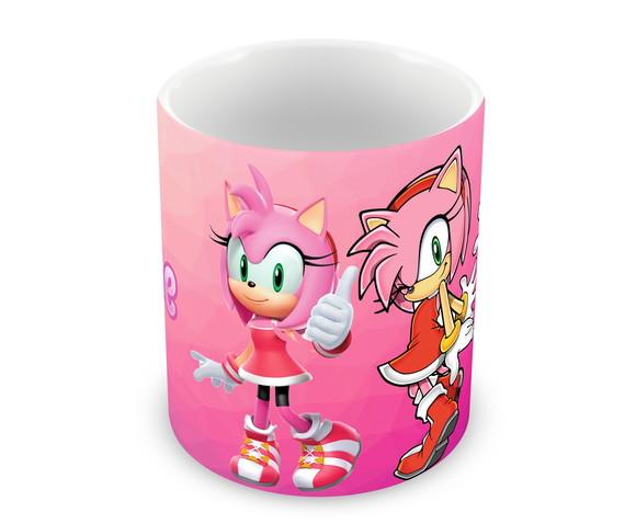Caneca Polímero Amy Rose com Nome Personalizada