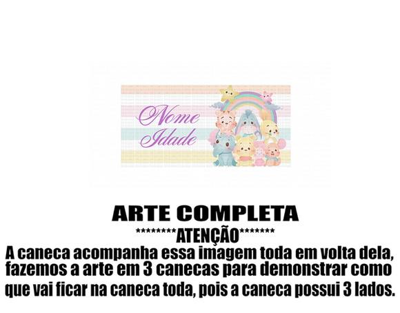 Caneca Polímero Animais Infantil Personalizada