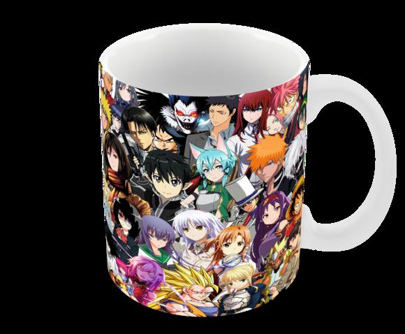 Caneca Polímero Animes Crossover Personalizada
