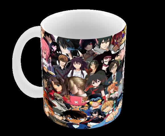 Caneca Polímero Animes Crossover Personalizada