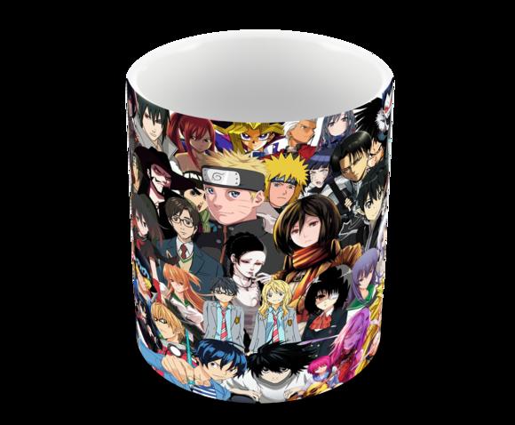 Caneca Polímero Animes Crossover Personalizada