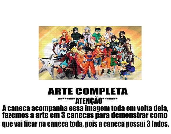 Caneca Polímero Animes Crossover Personalizada